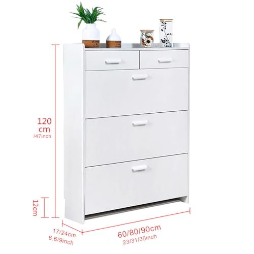 4-Tier Wall-Mounted Foldable Shoe Rack