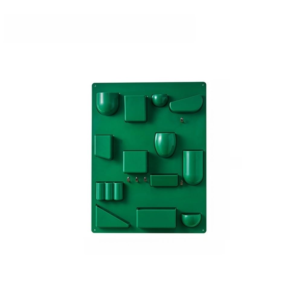 Multi-Grid Wall-Mounted Organizer with Hooks