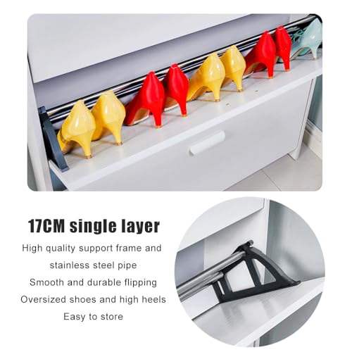 4-Tier Wall-Mounted Foldable Shoe Rack