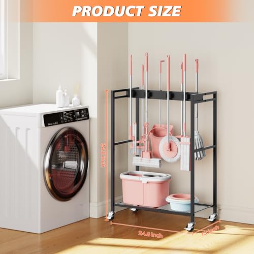 Broom & Mop Storage Cabinet