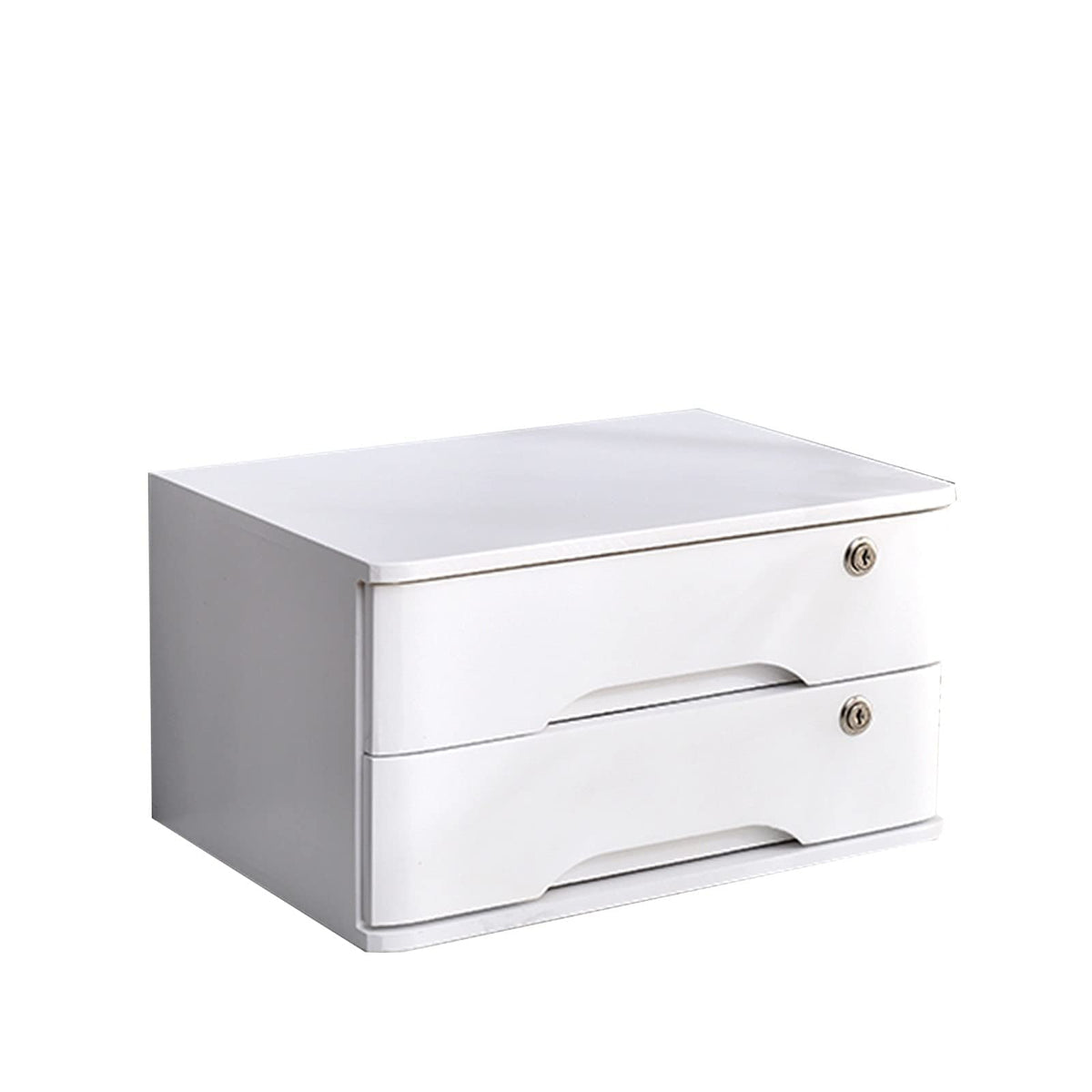 Solid Wood Desktop File Cabinet with 2 Drawers