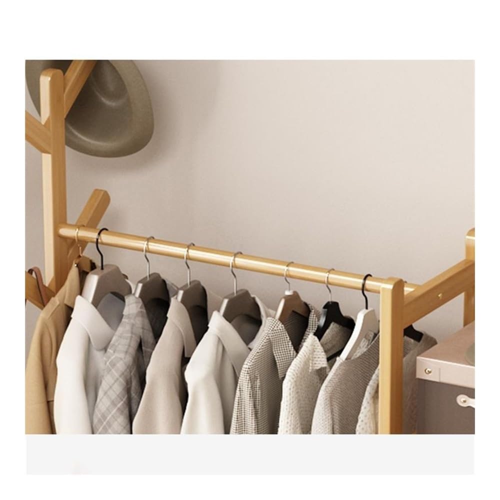 Freestanding Clothes Rack with Storage Drawer