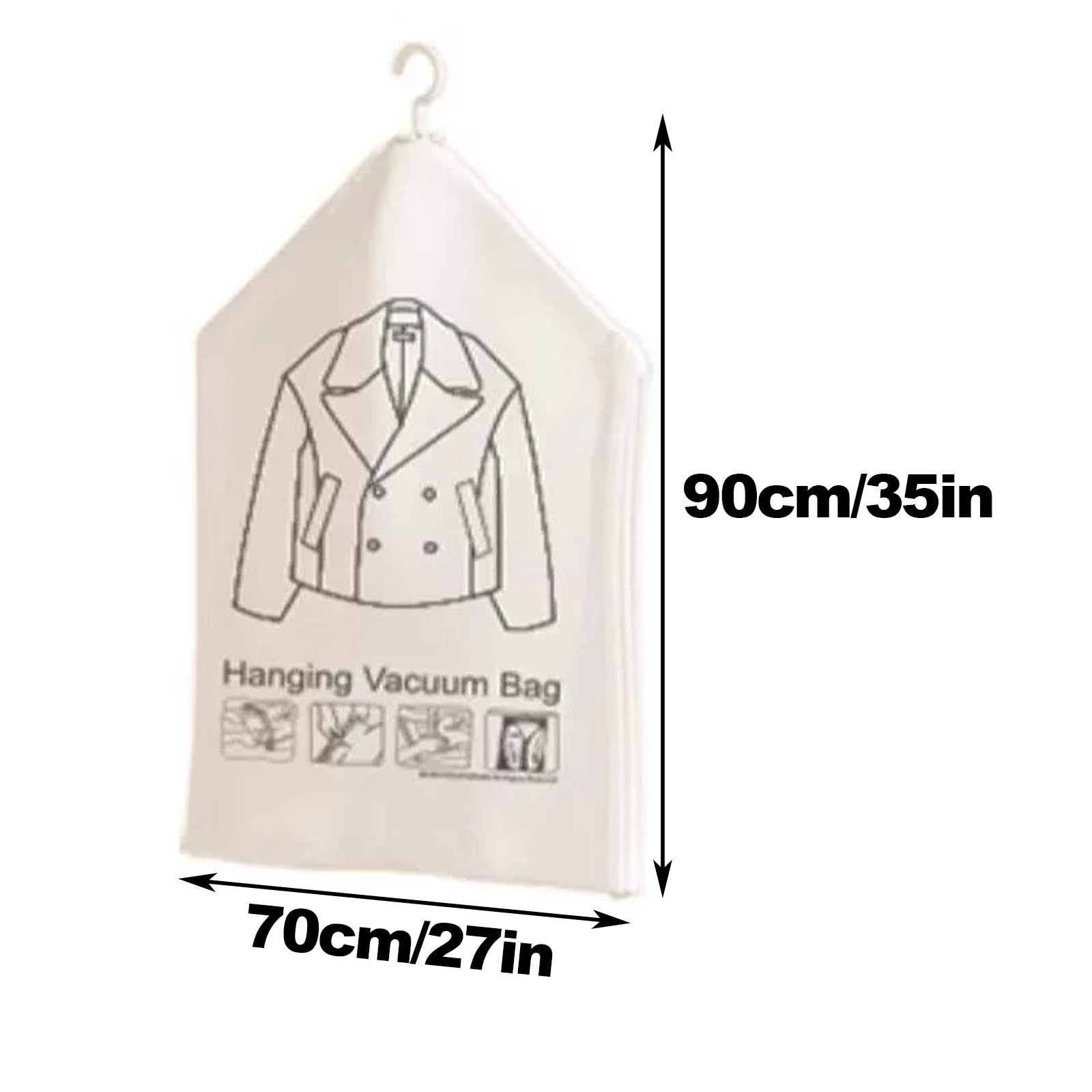 3-Piece Reusable Vacuum Garment Storage Bags