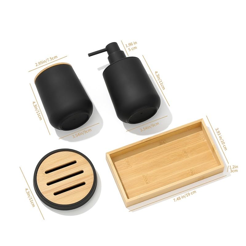 Lotion Bottle Toothbrush Holder Soap Tray Toilet Organizer Bathroom Set