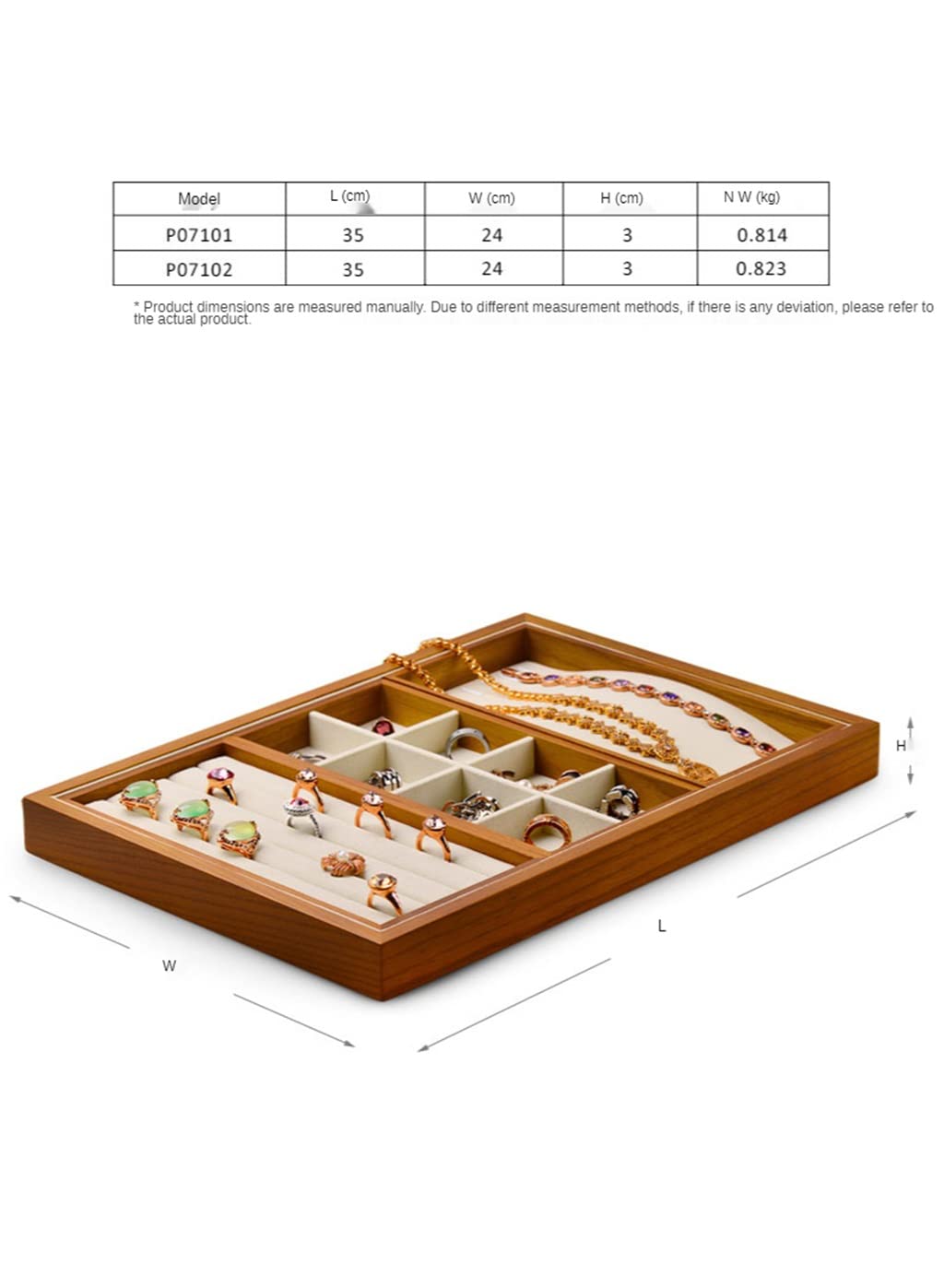 3-in-1 Jewelry Drawer Organizer Tray