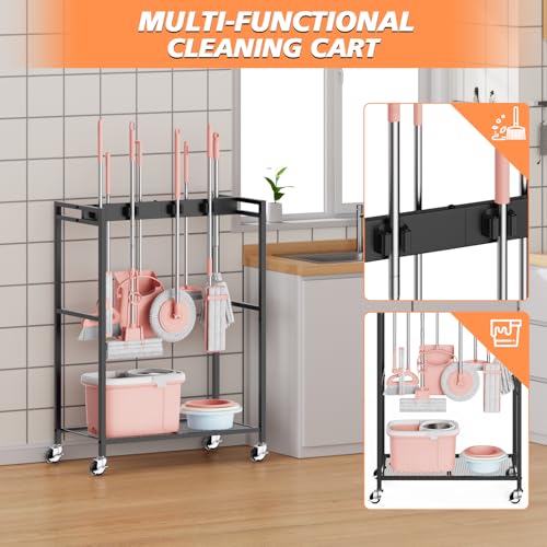 Broom & Mop Storage Cabinet