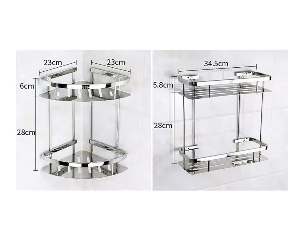 2-Tier Stainless Steel Corner Shower Caddy