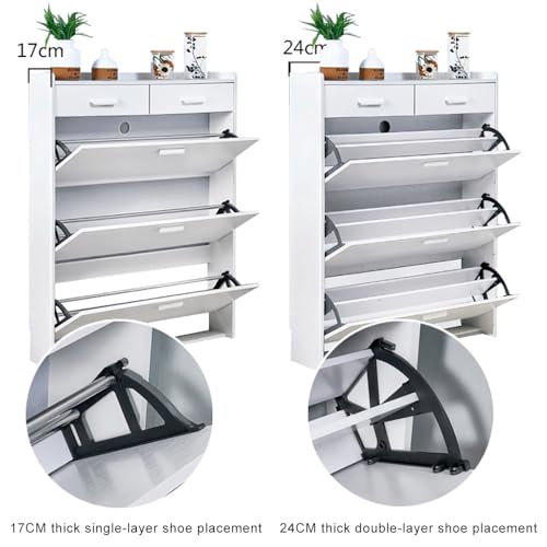 4-Tier Wall-Mounted Foldable Shoe Rack