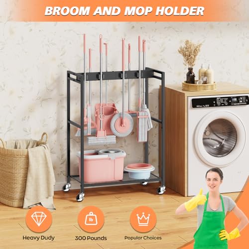 Broom & Mop Storage Cabinet