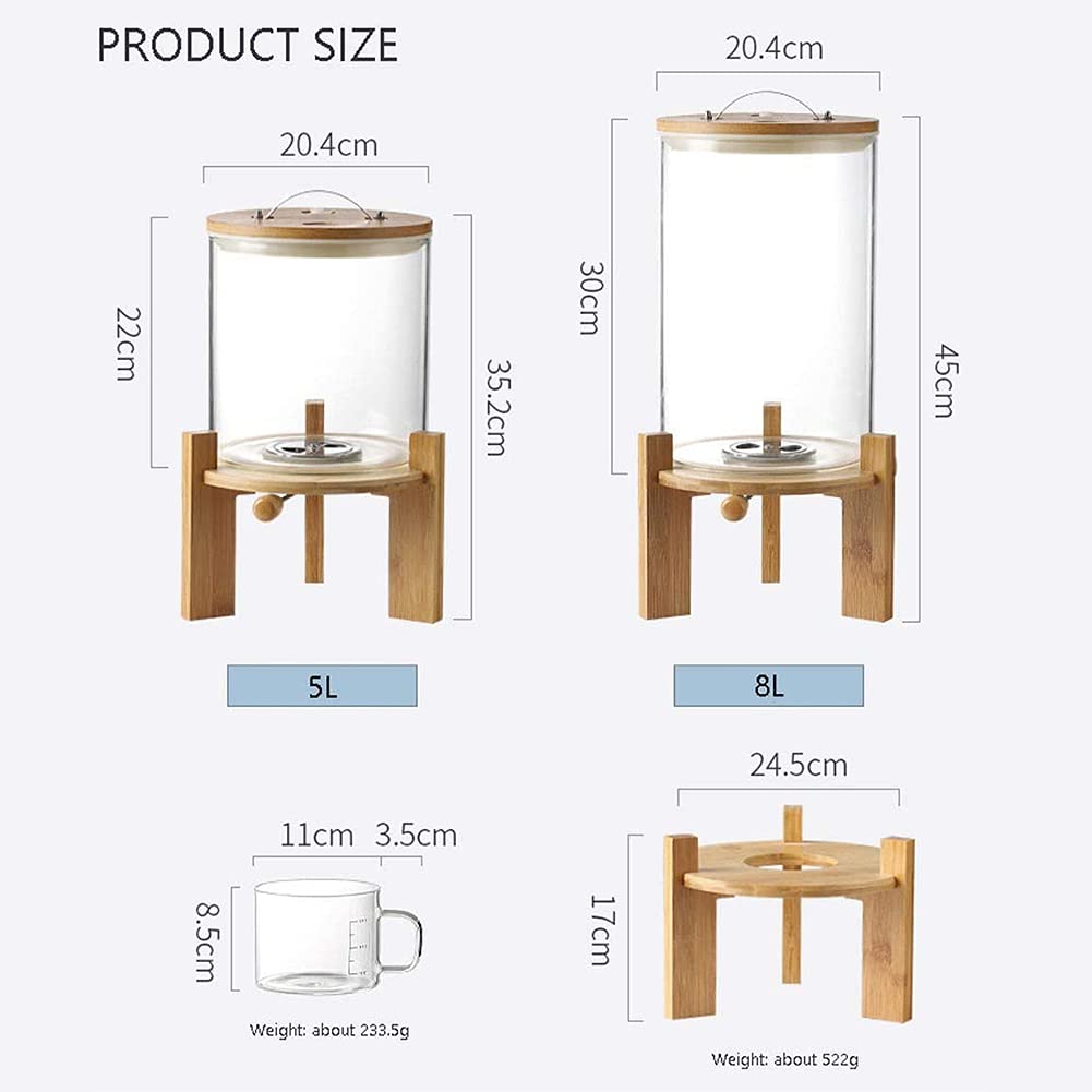 8L Glass Flour & Grain Storage Container