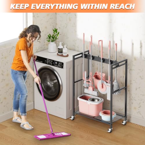 Broom & Mop Storage Cabinet
