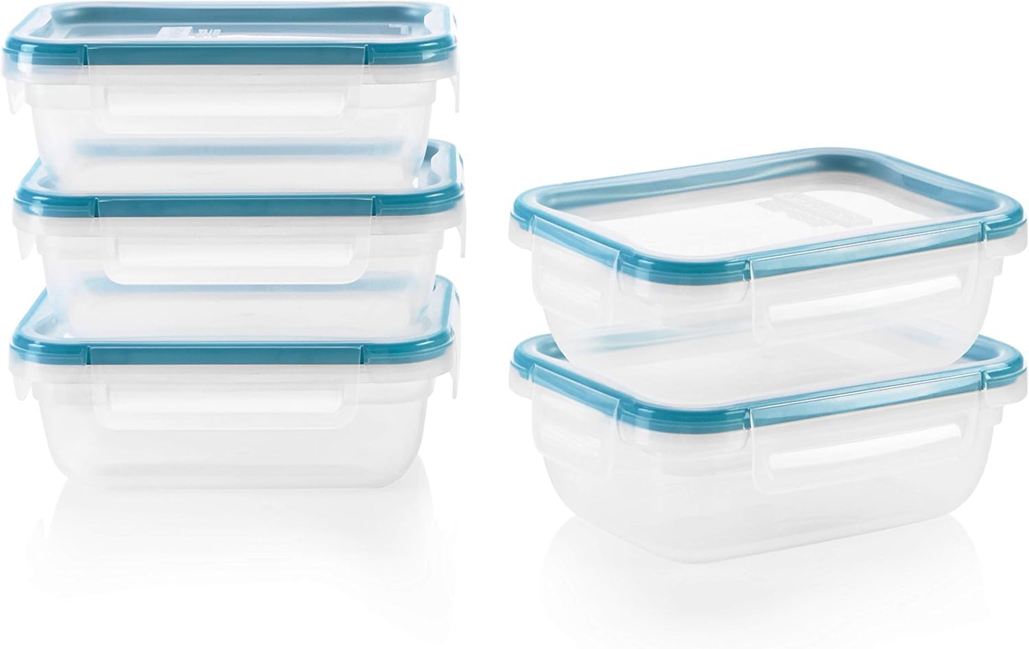 Naering Food Storage Containers Set of 5, 3-Cup with Locking Lids