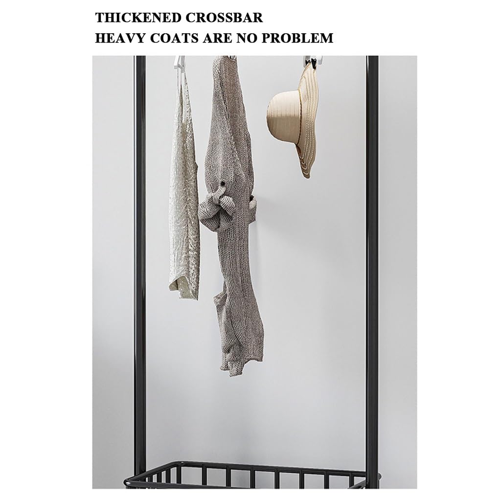 Rolling Laundry Hamper with Hanging Rack