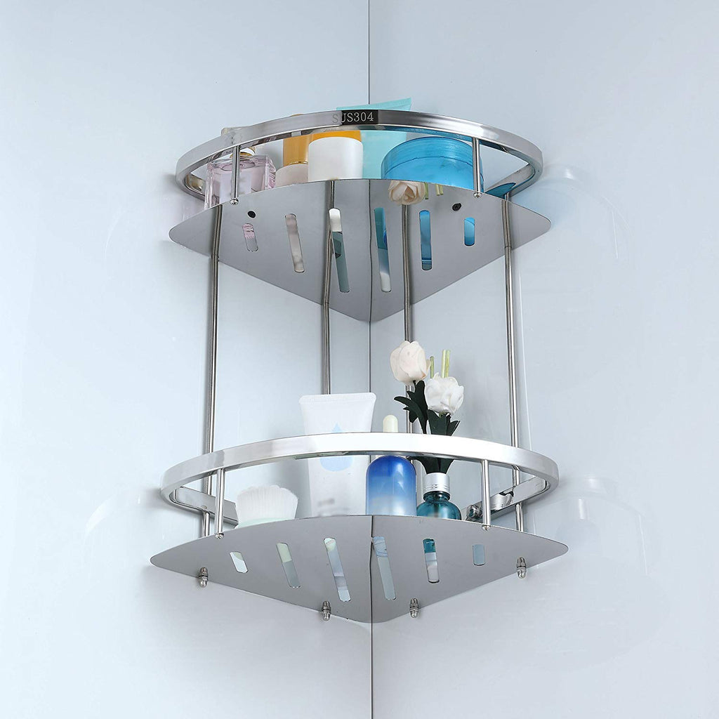2-Tier Stainless Steel Corner Shower Caddy