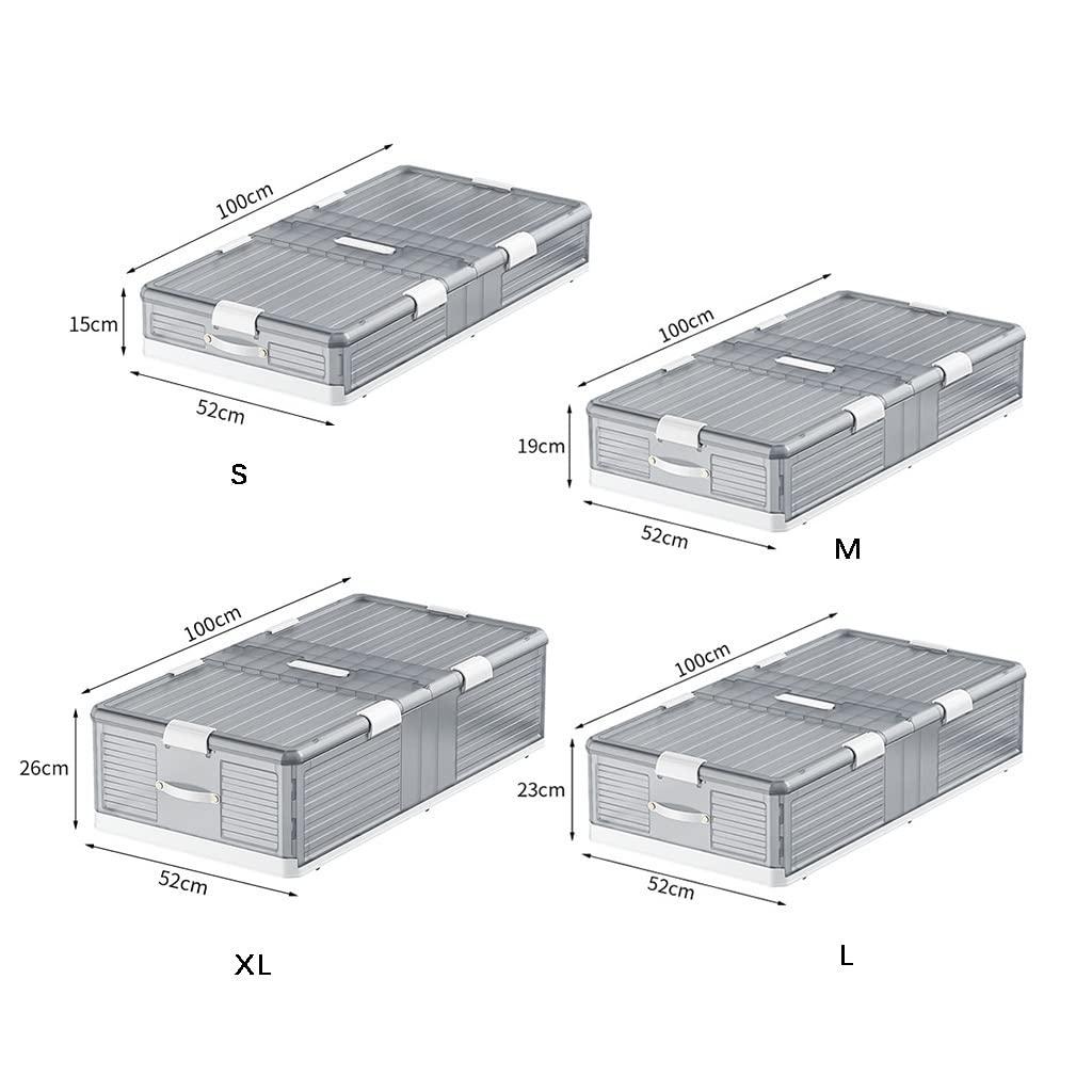 Clear Underbed Storage Bin with Lids & Wheels