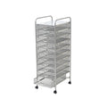 10-Tier Rolling File Organizer Rack