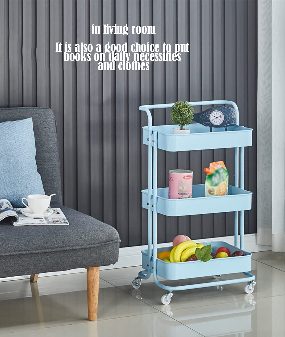 3-Tier Rolling Utility Storage Cart