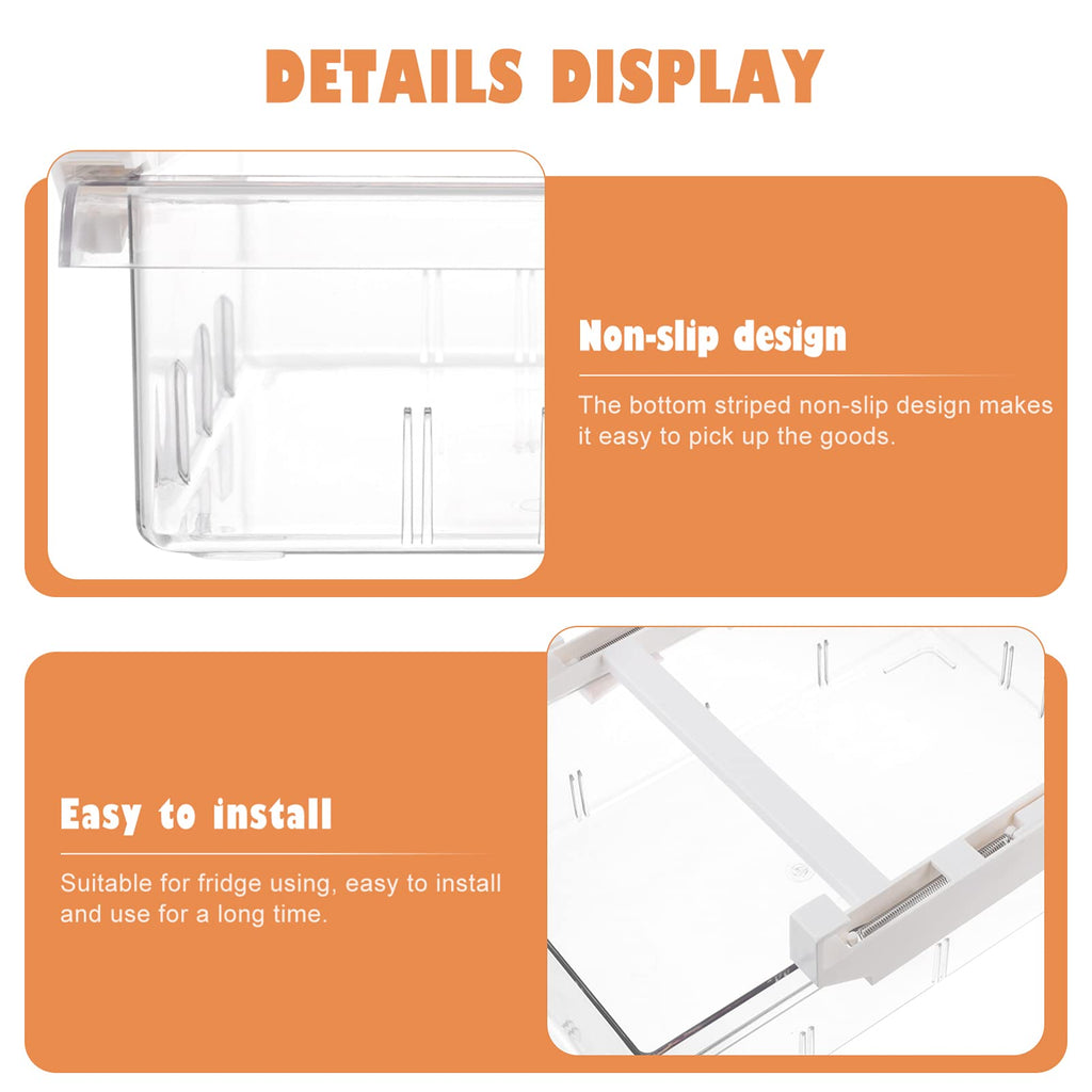 Clear Stackable Refrigerator Storage Bin