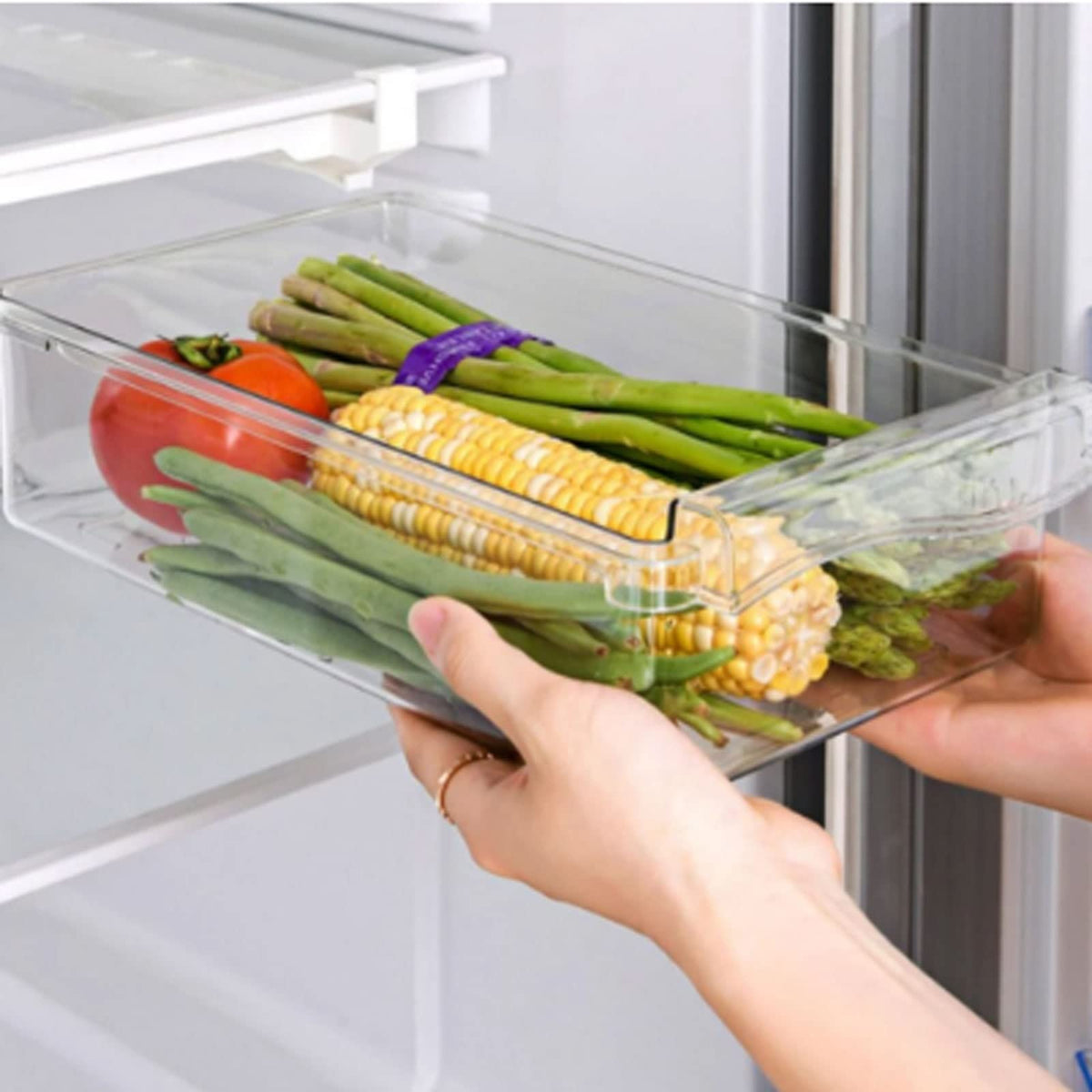 Pull-Out Refrigerator Storage Drawer