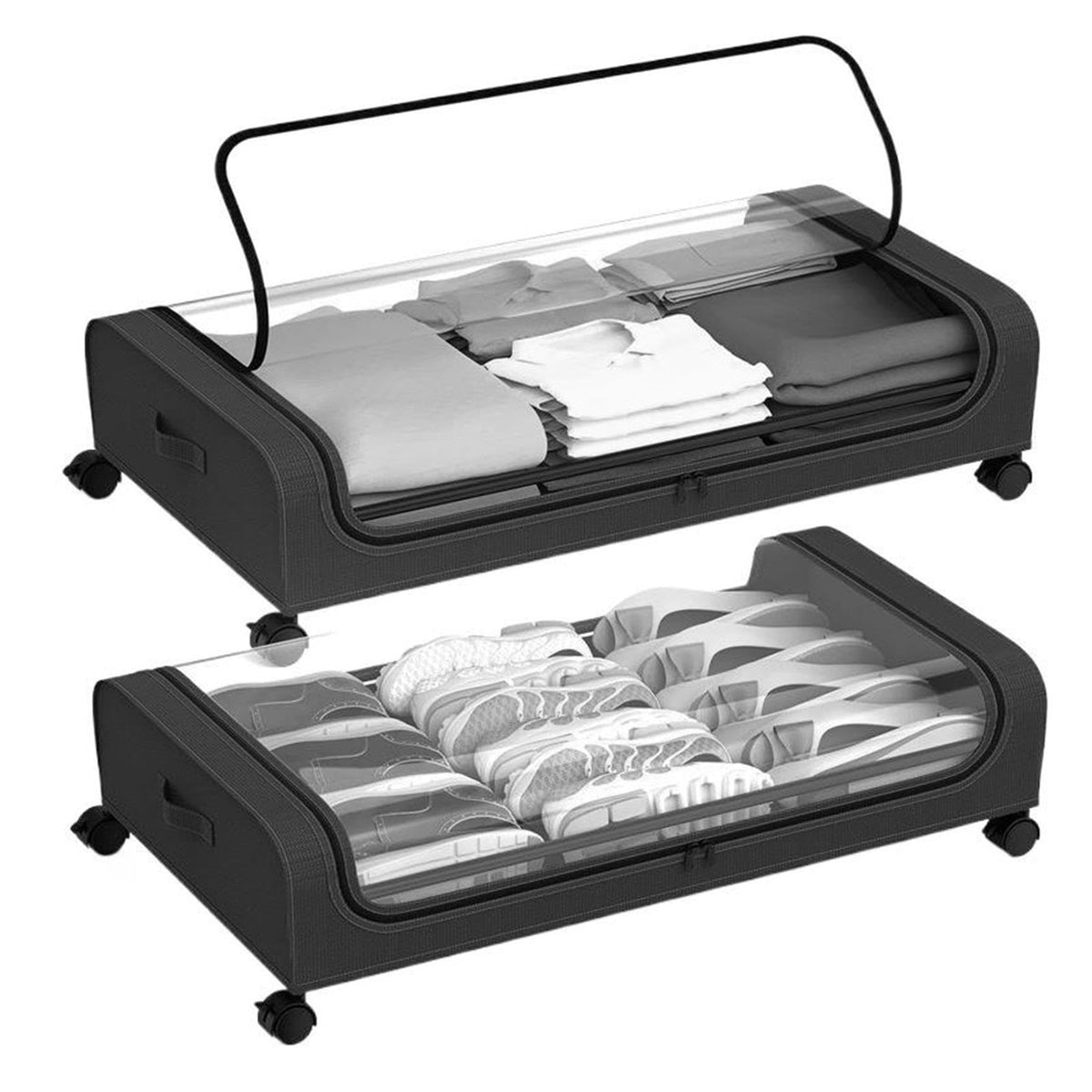 WEIJFRFJ Under Bed Storage with Wheels Storage Box with Wheels