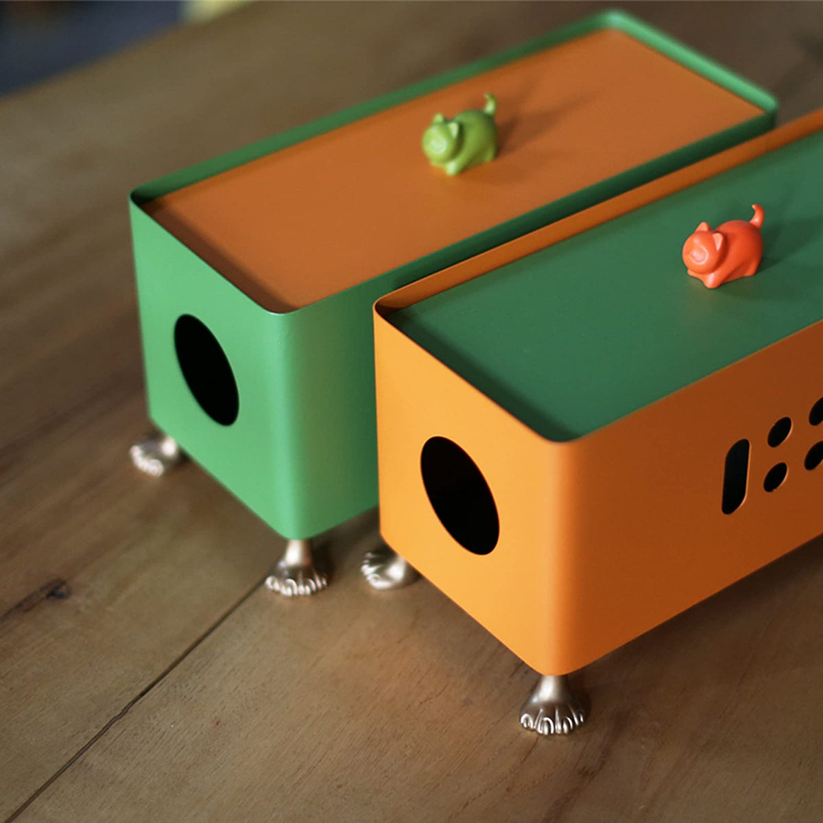 Metal Cable Management Box with Decorative Cover