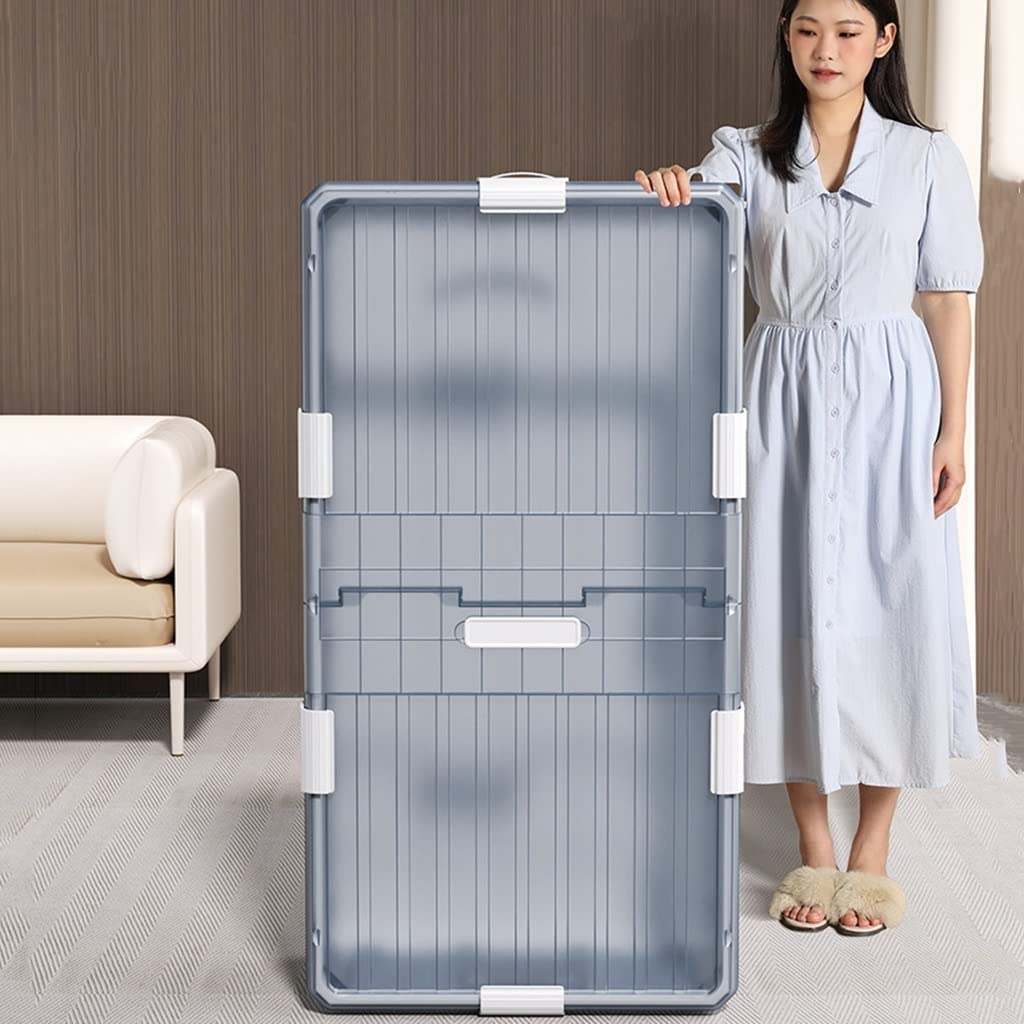 Clear Underbed Storage Bin with Lids & Wheels