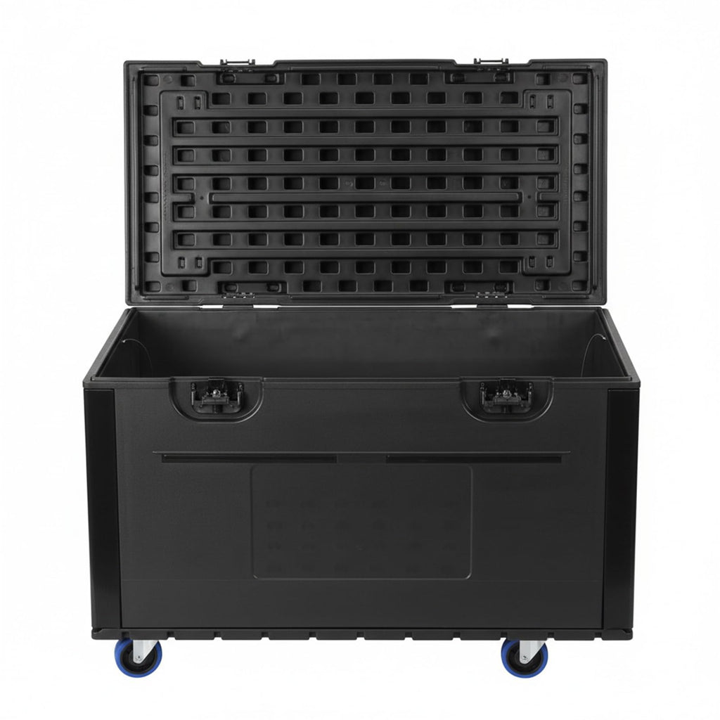 Stackable Cable Storage Case with Locking Wheels
