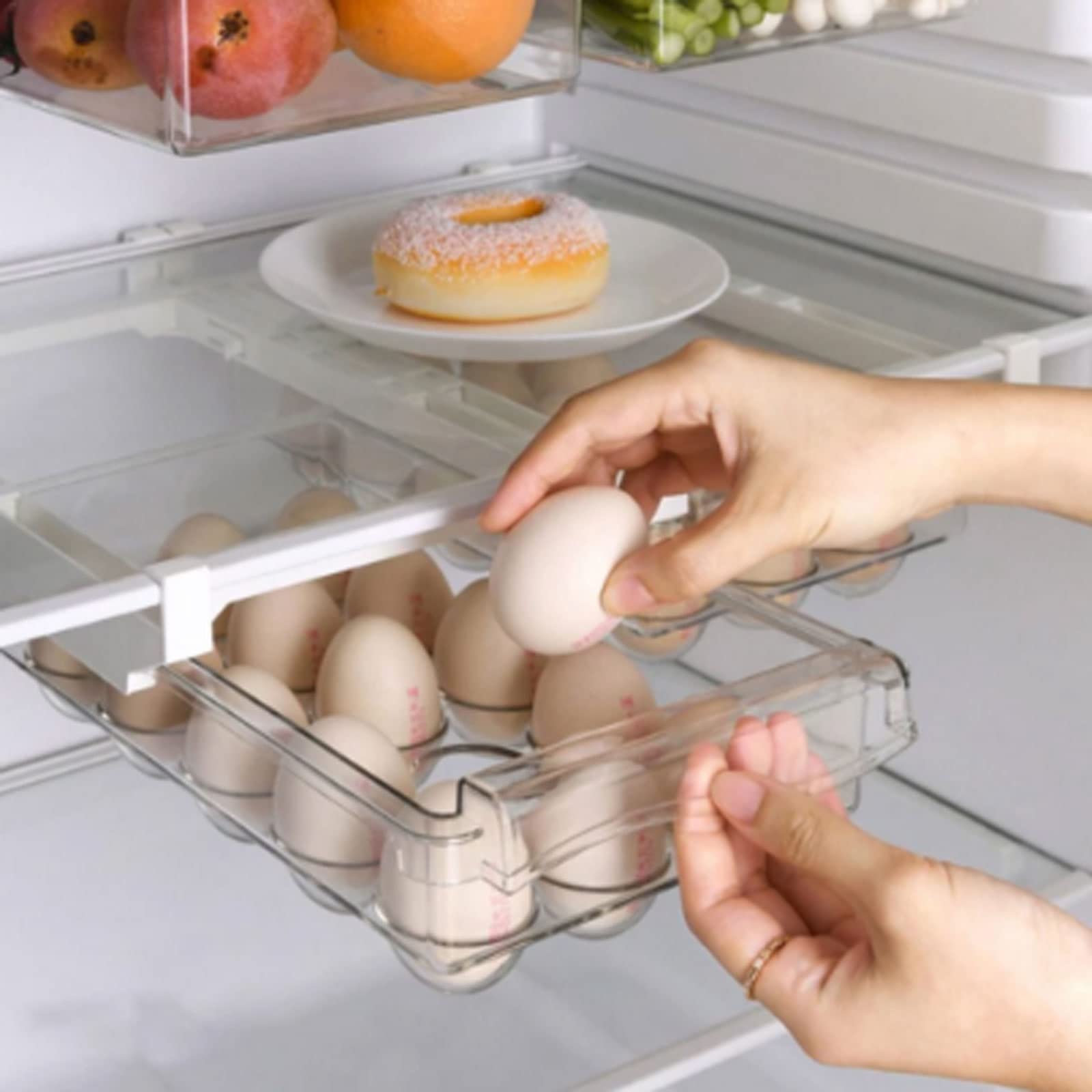 Pull-Out Refrigerator Storage Drawer