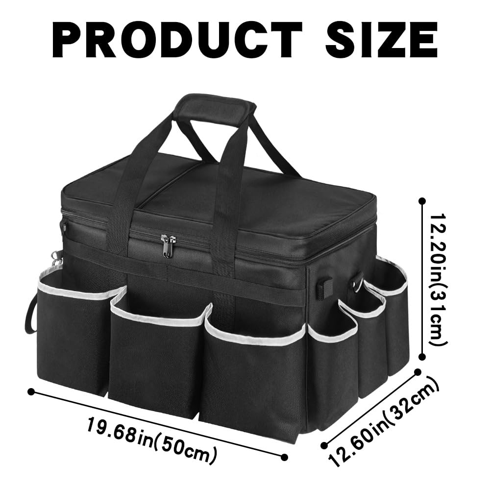 Large Cleaning Supply Organizer Bag with Shoulder Strap