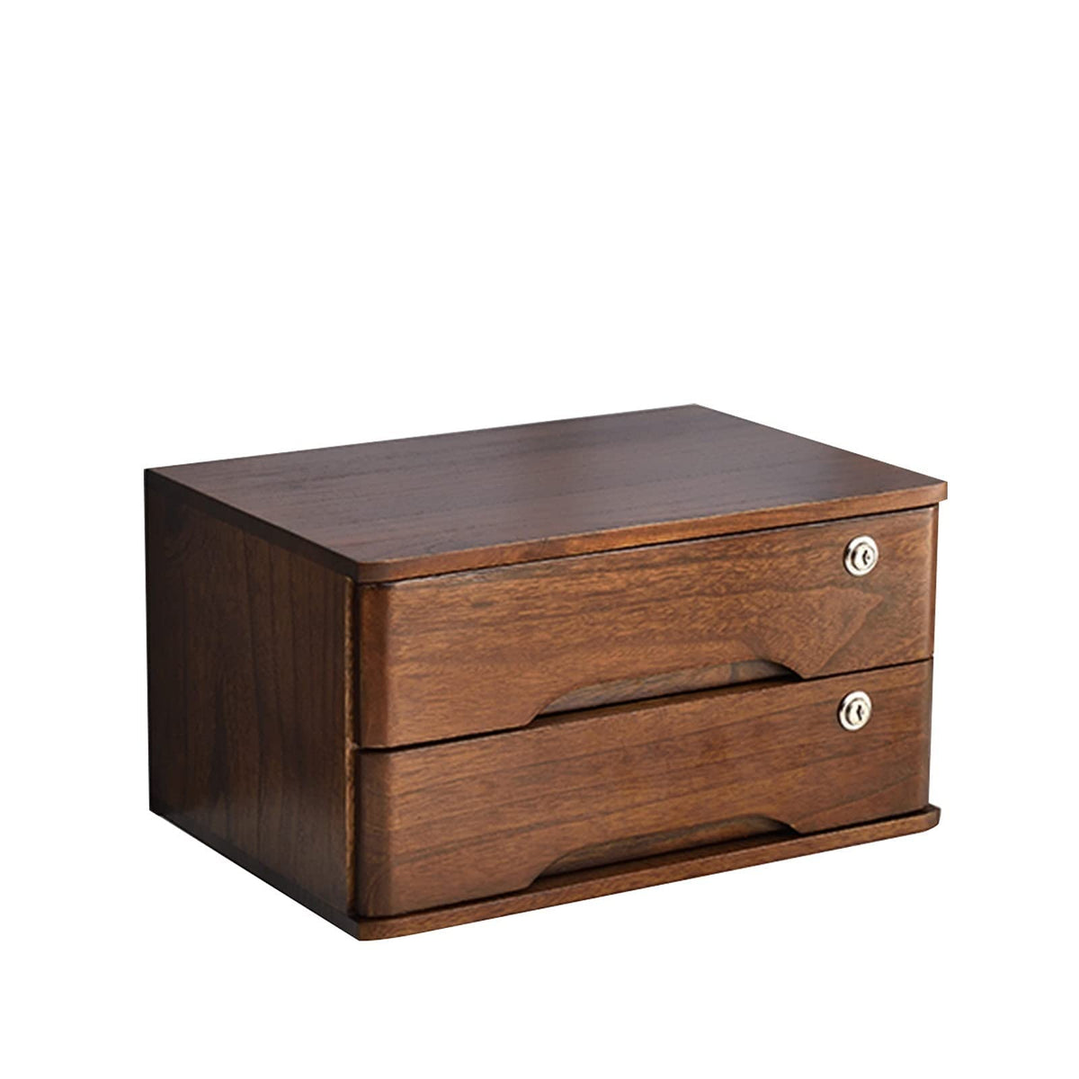Solid Wood Desktop File Cabinet with 2 Drawers