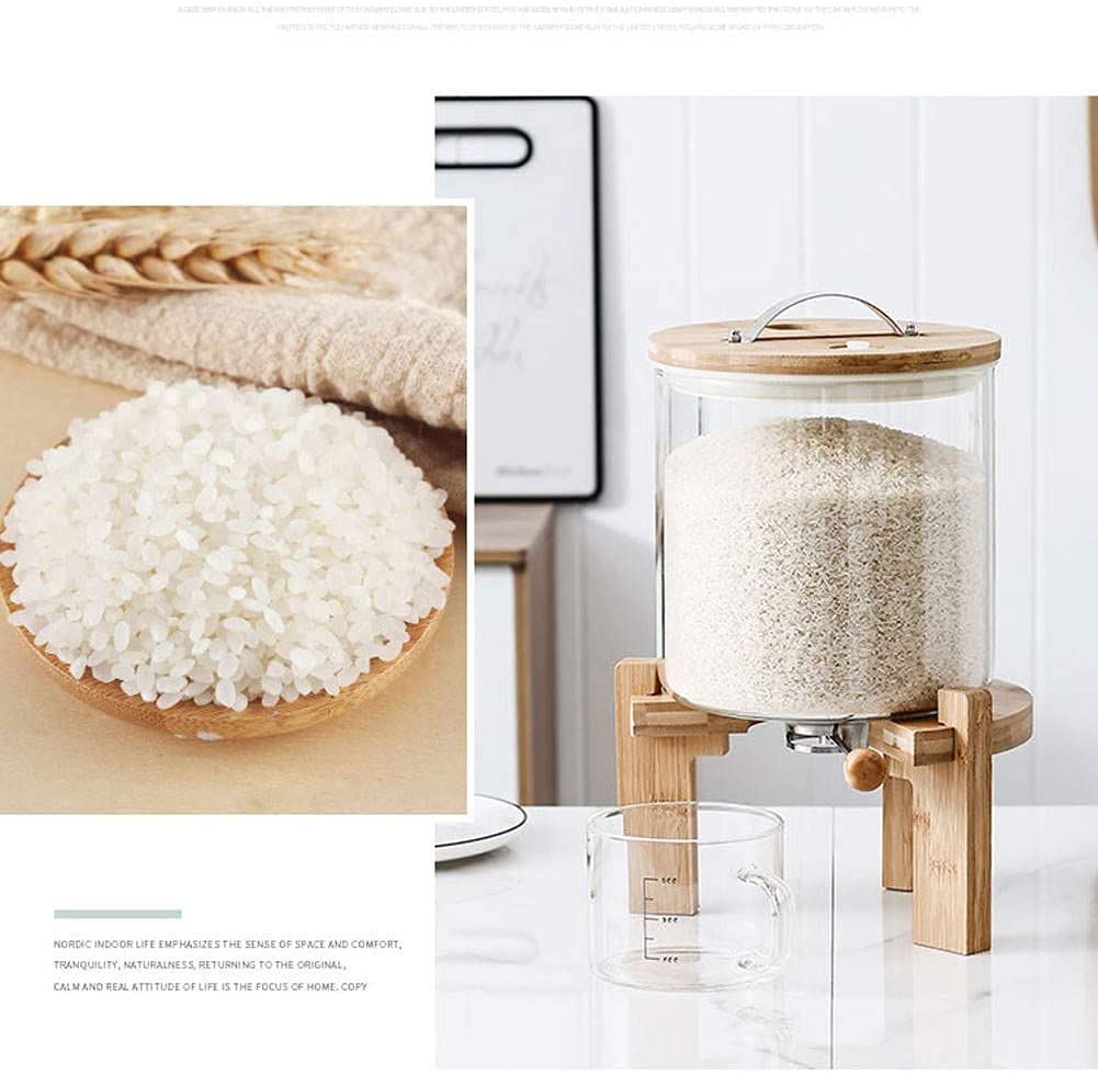 8L Glass Flour & Grain Storage Container