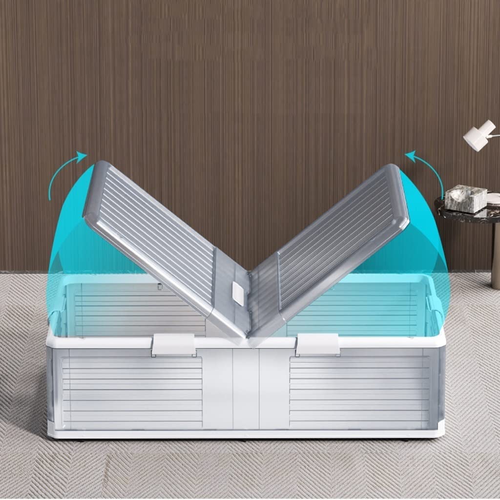 Clear Underbed Storage Bin with Lids & Wheels