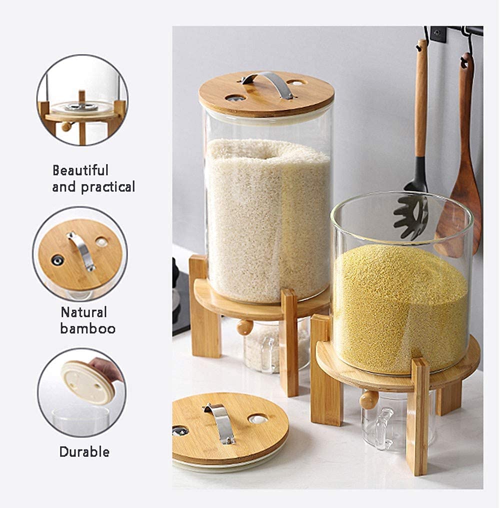 8L Glass Flour & Grain Storage Container