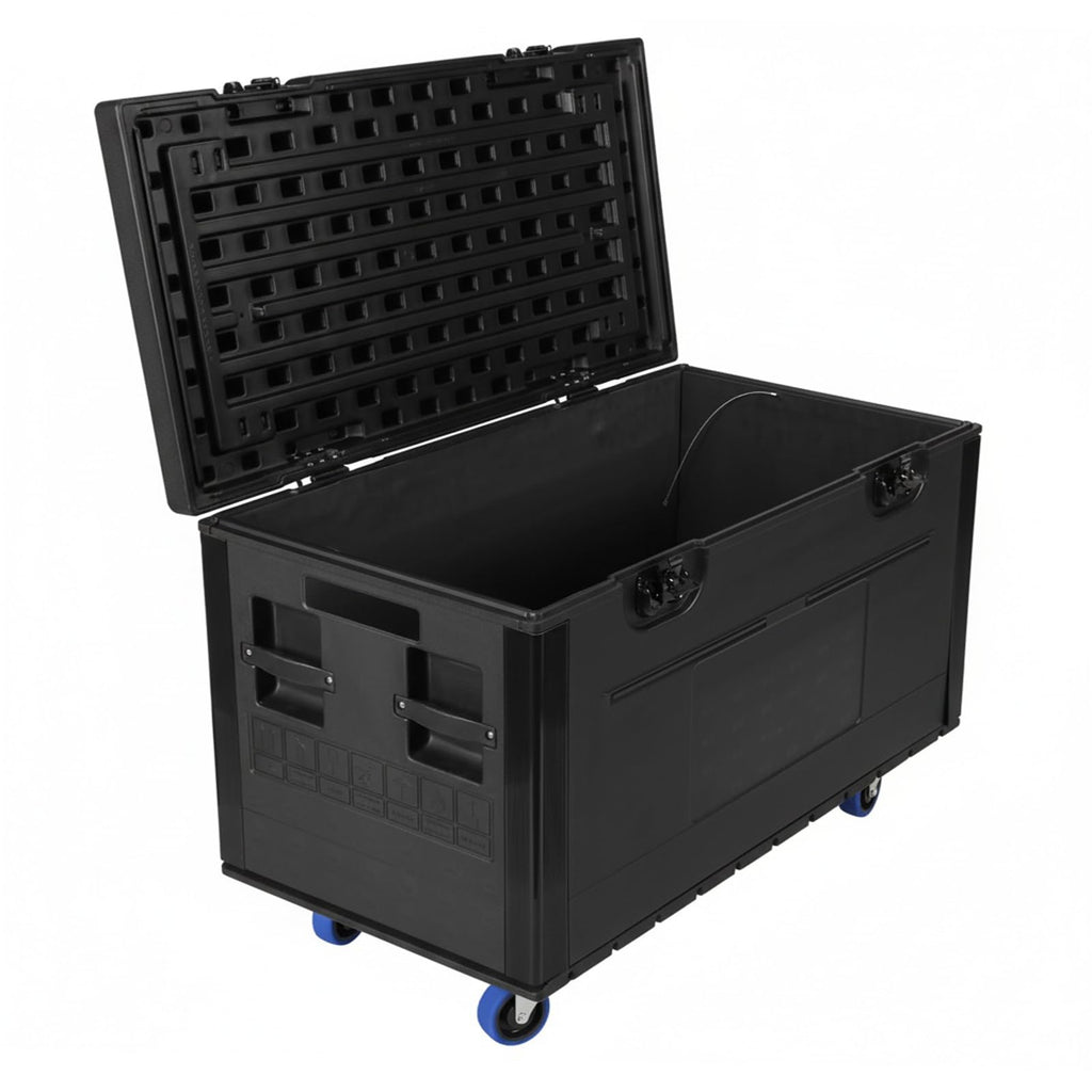 Stackable Cable Storage Case with Locking Wheels