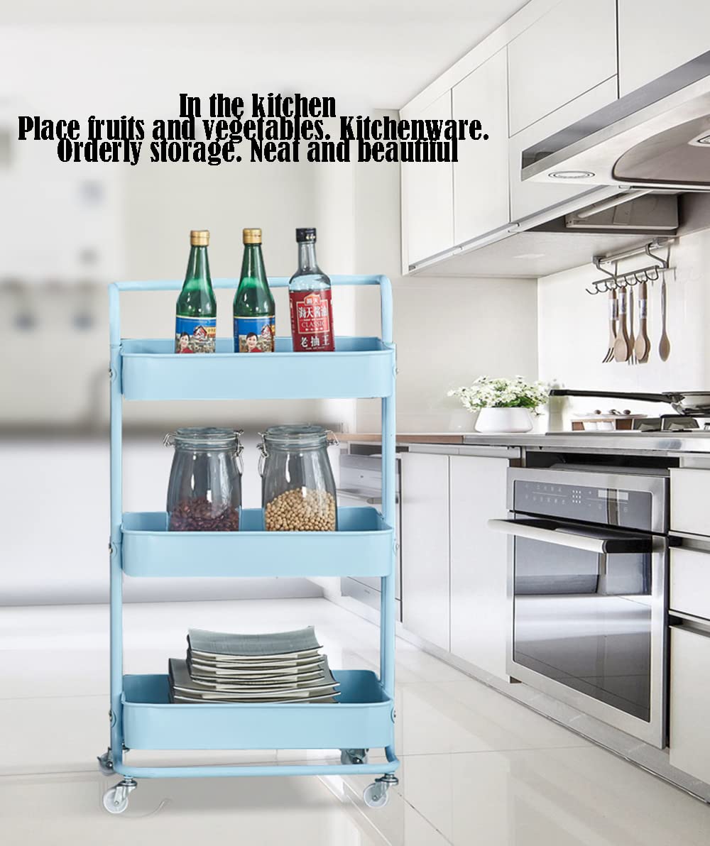 3-Tier Rolling Utility Storage Cart