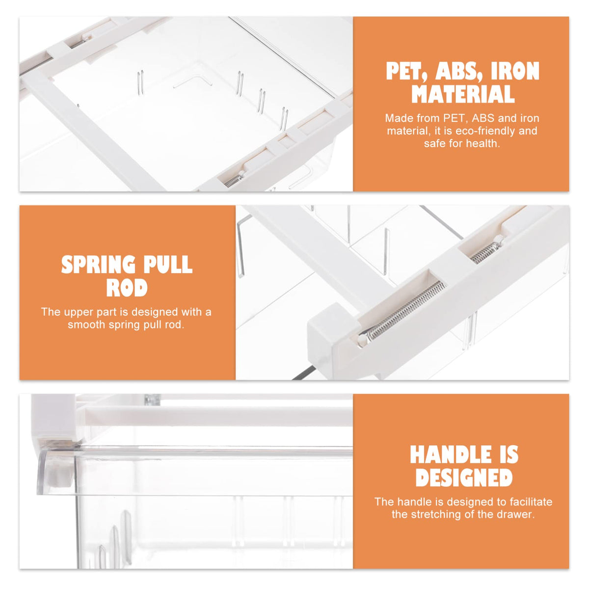 Clear Stackable Refrigerator Storage Bin