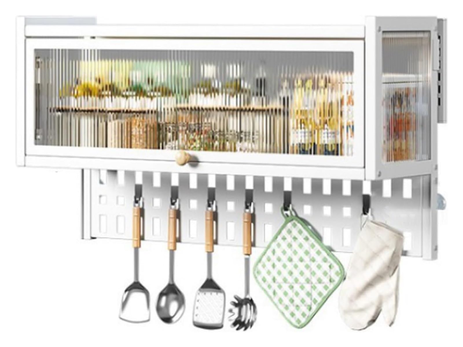 Adjustable Pull-Down Cabinet Spice Rack