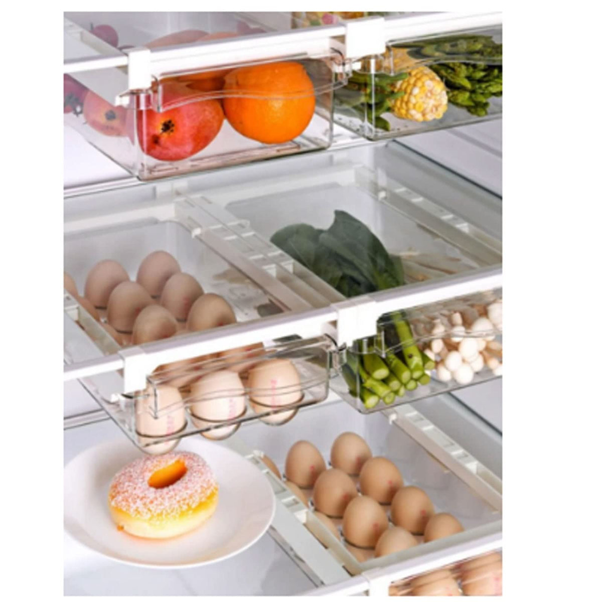Pull-Out Refrigerator Storage Drawer