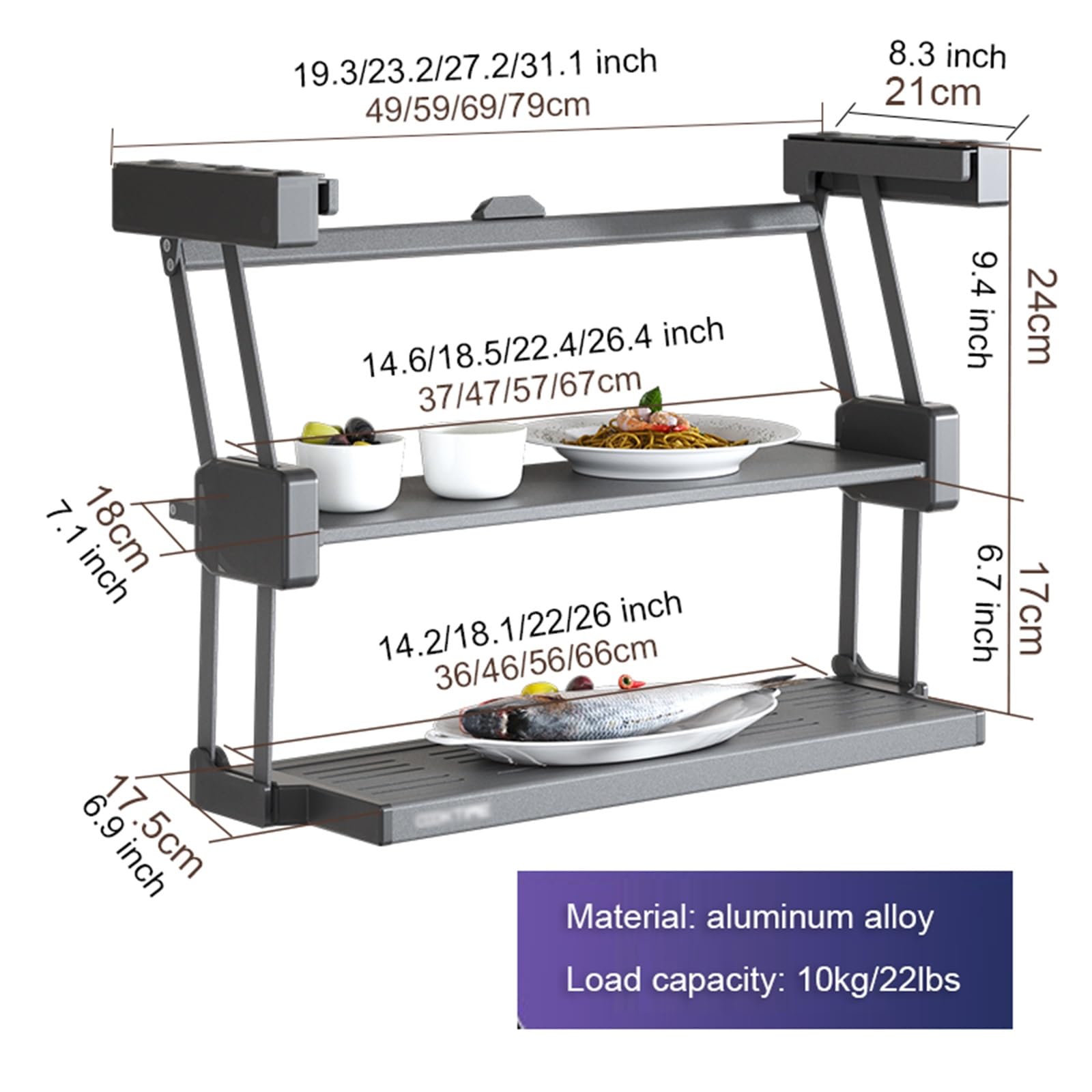 2-Tier Pull-Down Spice Rack