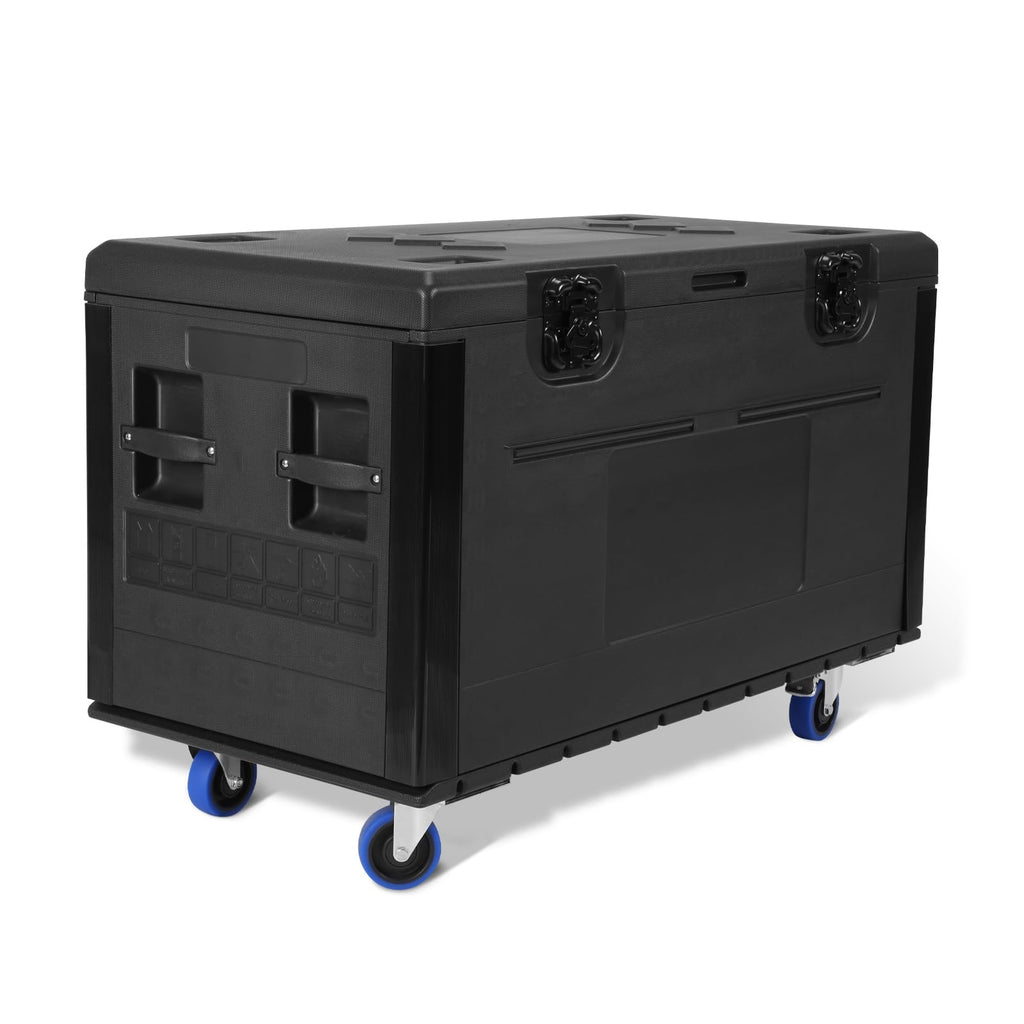 Stackable Cable Storage Case with Locking Wheels