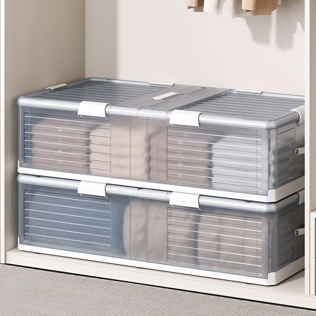 Clear Underbed Storage Bin with Lids & Wheels