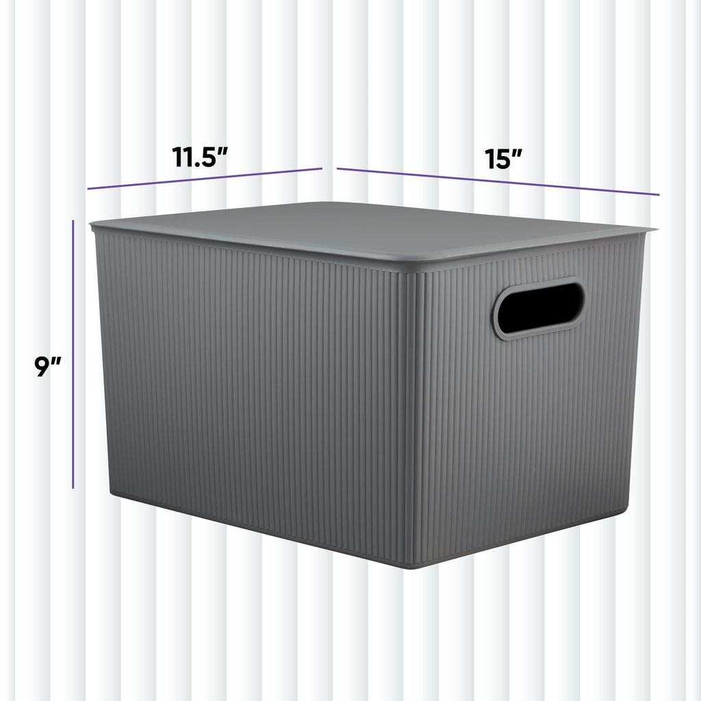 2-Pack 22L Stackable Storage Bins with Lids