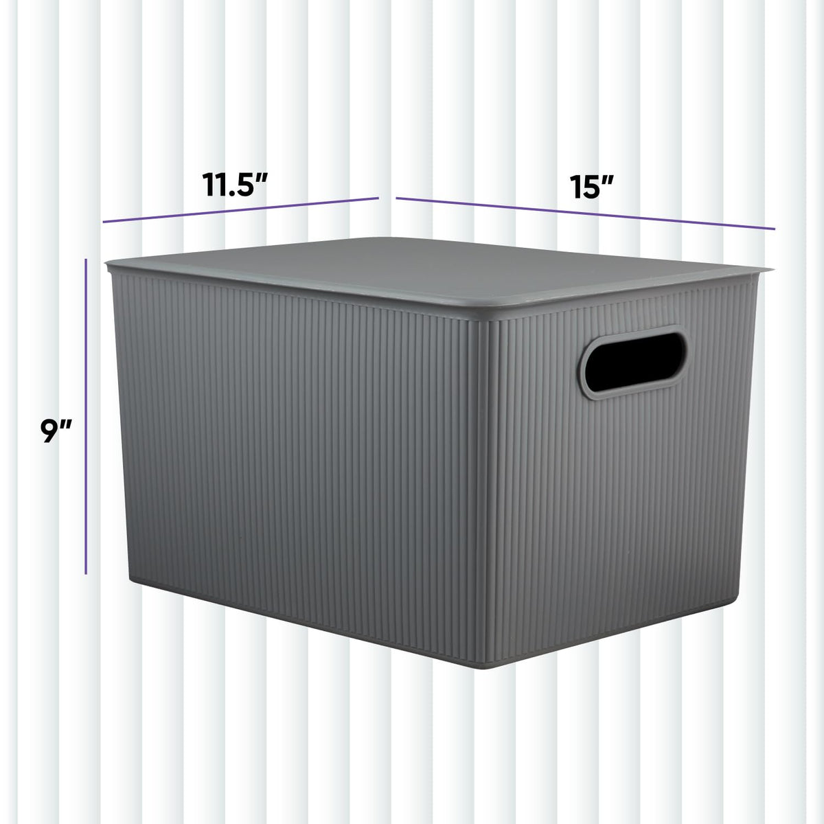 2-Pack 22L Stackable Storage Bins with Lids