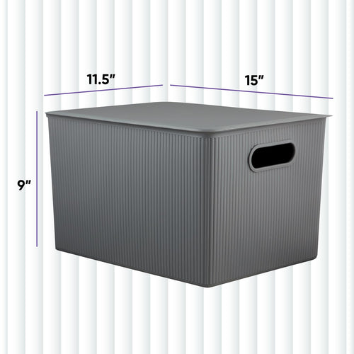 2-Pack 22L Stackable Storage Bins with Lids