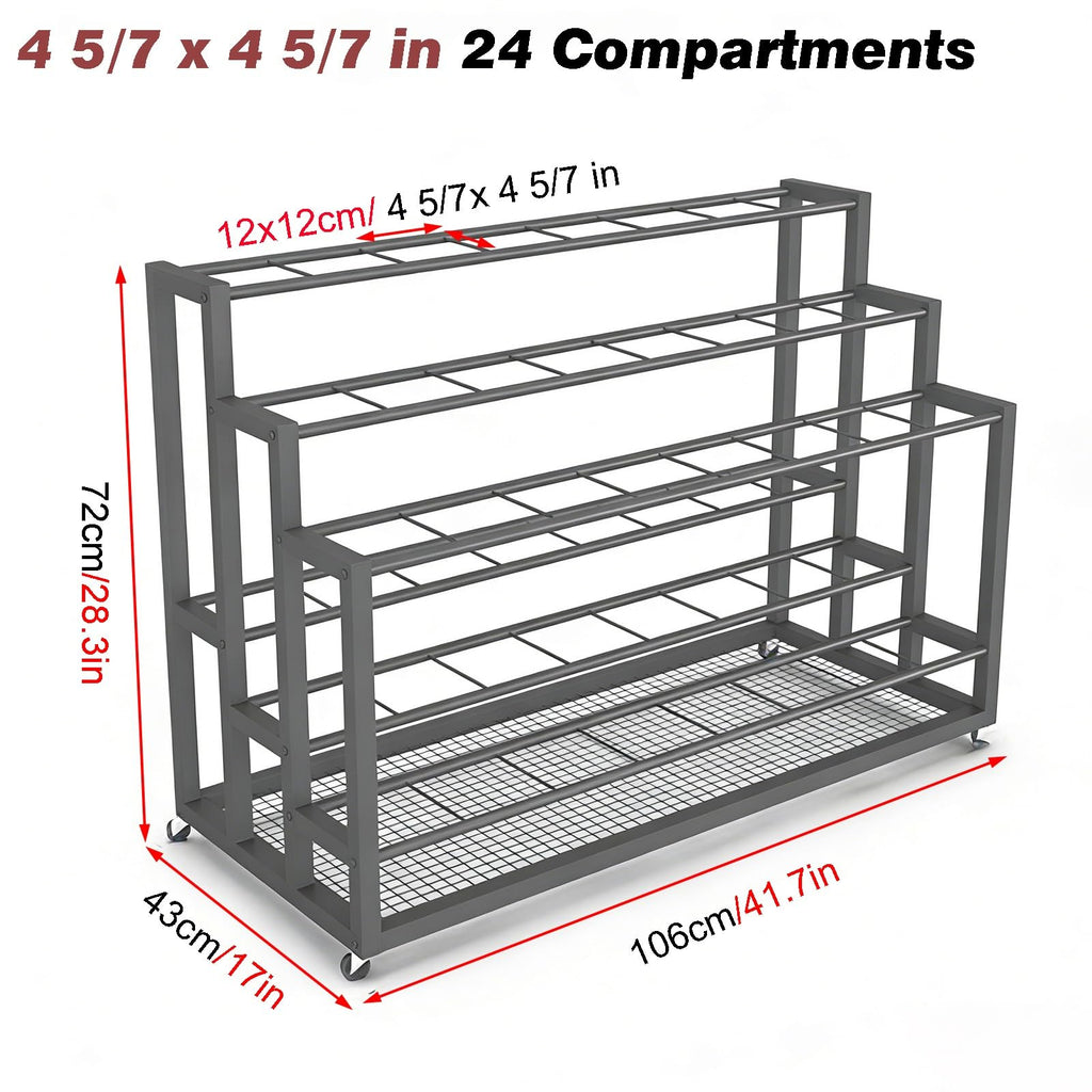 Heavy-Duty Rolling File & Paper Organizer Cart