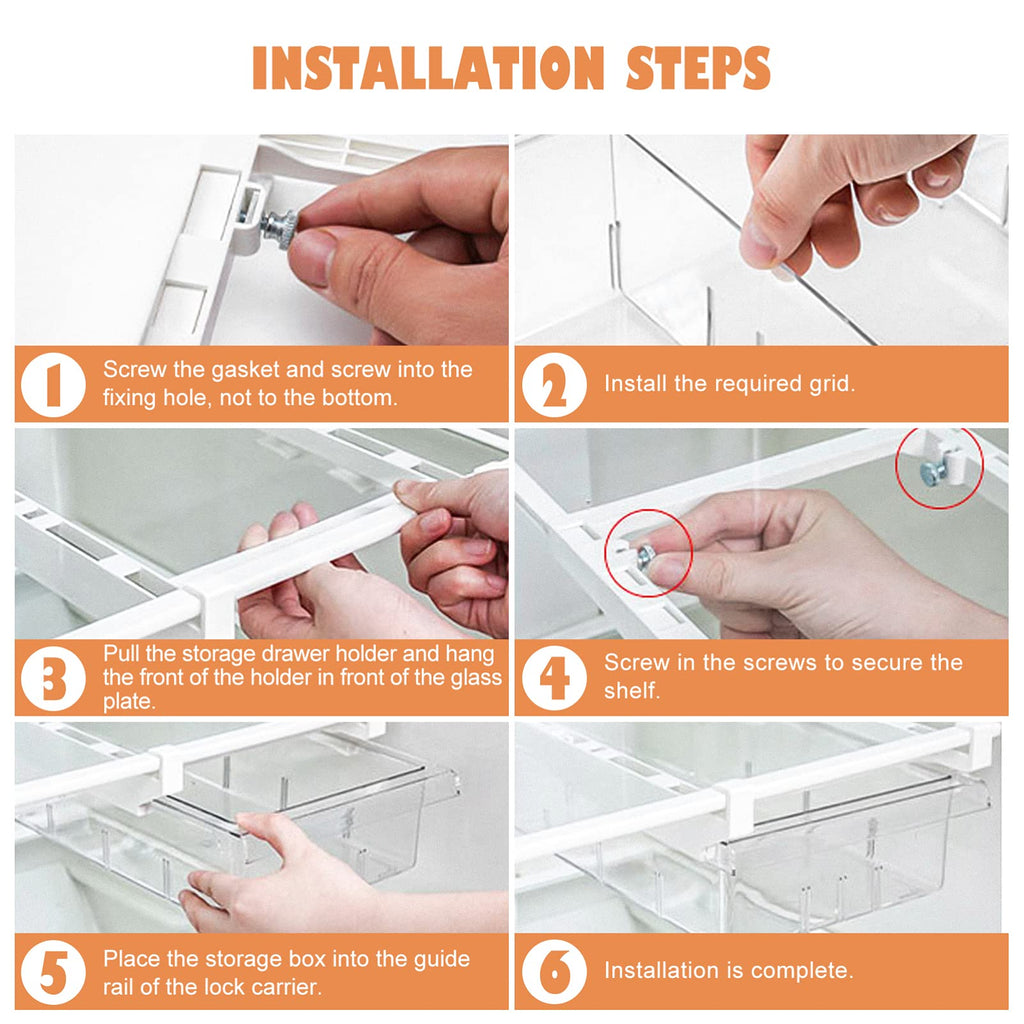 Clear Stackable Refrigerator Storage Bin