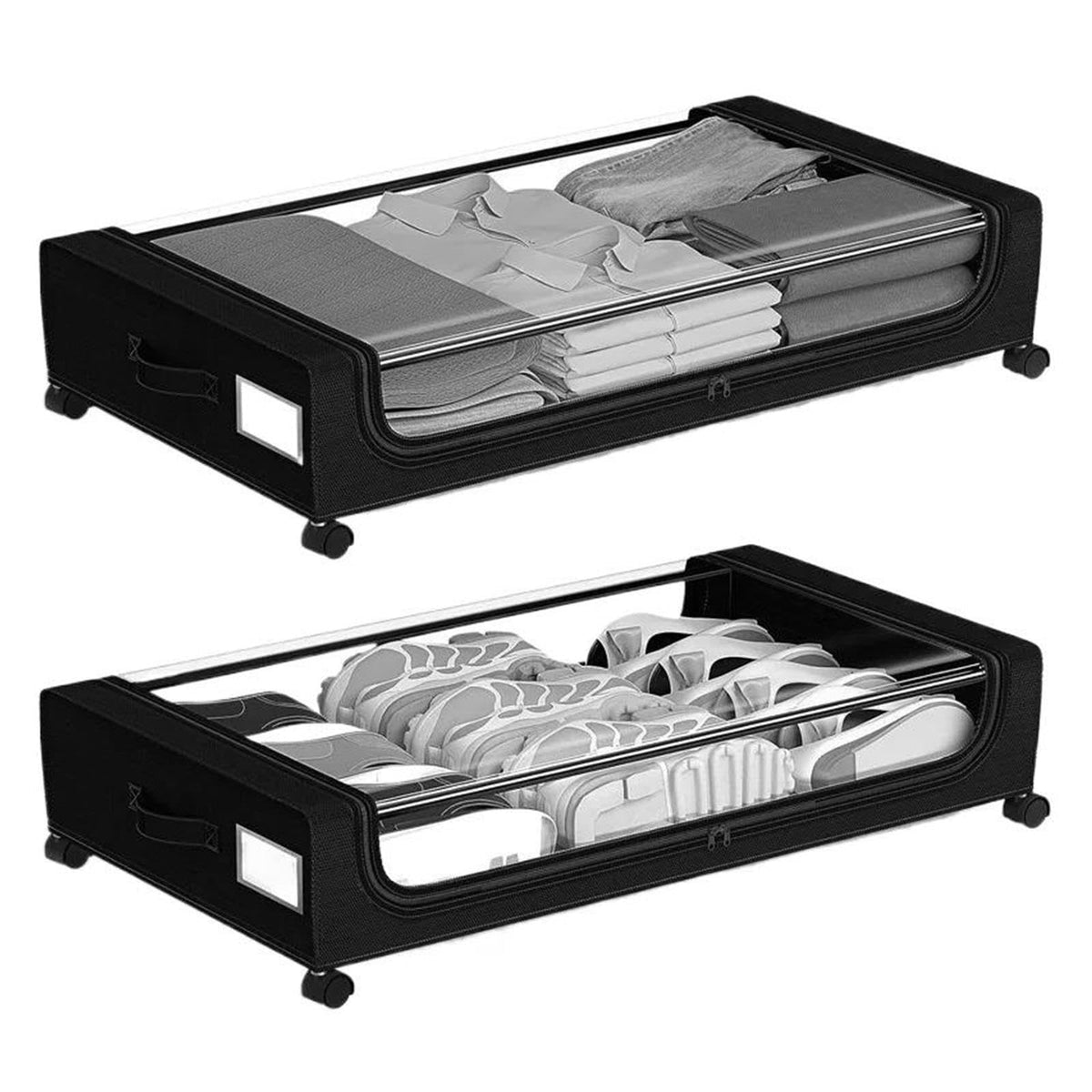 WEIJFRFJ Under Bed Storage with Wheels Storage Box with Wheels