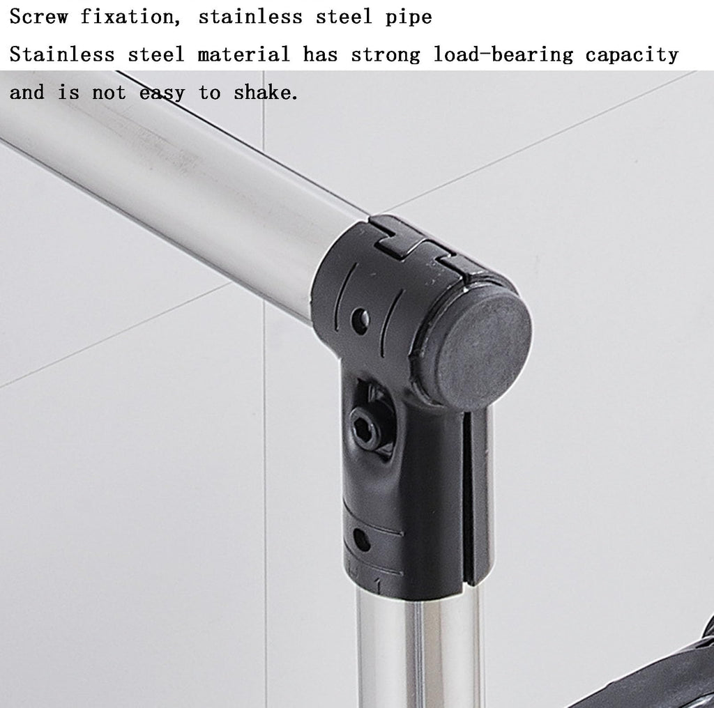 Rolling Broom & Mop Organizer with Hooks