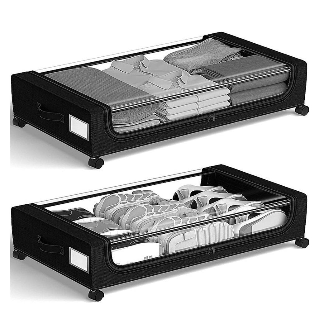 WEIJFRFJ Under Bed Storage with Wheels Storage Box with Wheels