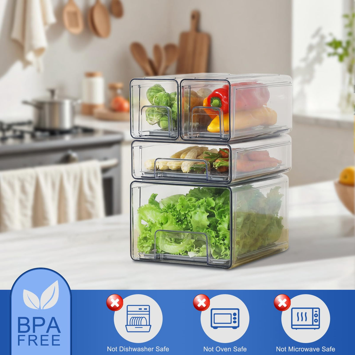 Bronkeeper Refrigerator Organizers and Storage Drawers